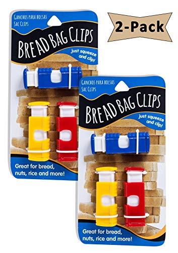 Jacent Squeeze Bread Bag Cinch Clips, Assorted Colors, 3 Count Per Pack - 2 Pack - Thumbnail 5