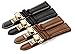 iStrap 18 19 20 21 22mm Genuine Leather Watch Band Padded Calfskin Strap Rose Gold Butterfly Deployant Clasp Super Soft(Six Color Choose)