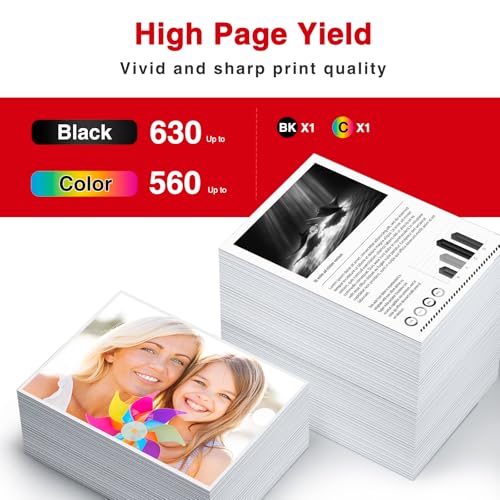540XL 541XL Ink Cartridges Twin Pack High Yield Replacement for Canon 540 541 Ink Cartridges, PG-540XL CL-541XL Black & Colour Ink for Pixma TS5150 TS5151 MG3600 MG3650 MG3650S TS5100 MG4250 MX475