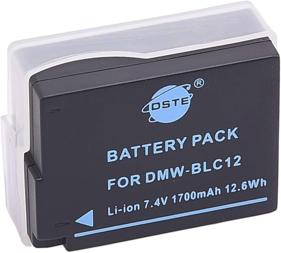 DMW-BLC12 DSTE Replacement Battery (2-Pack) and Rapid LCD Dual Charger Kit for Panasonic DMW-BLC12E DMW-BLC12PP and Panasonic Lumix DMC-GH2 DMC-FZ200 DMC-FZ200GK DMC-FZ1000 V-LUX4 Leica Q Camera - Image 3