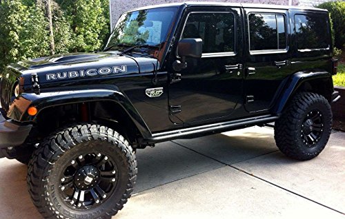 Jeep RUBICON Hood Outline 2 Stickers Vinyl Decals JK TJ YJ CJ PAIR