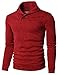 H2H Men's One Button Point Shawl Collar Knited Slim Fit Pullover Sweater