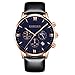 KASHIDUN Men's Watches Luxury Sports Casual Quartz Wristwatches Waterproof Chronograph Calendar Date Stainless Steel Band Black Color