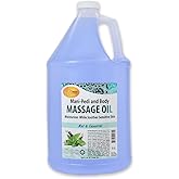 SPA REDI - Massage Oil, Mint Eucalyptus, 128 Oz - Professional Pedicure, Manicure, Body Massage Therapy, Made with Almond Oil, Cotton Seed Oil, Sunflower Oil, Avocado Oil, Essential Oils, Vitamin E