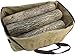 MYFIREPLACEDIRECT Waxed Canvas Log Carrier Tote Bag, Extra Large Durable Firewood Holder with Handles and Shoulder Strap, Heavy Duty Wood Carrying Bag for Fireplaces & Wood Stoves Khaki