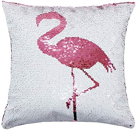 Sequin Throw Pillow Covers Mermaid Reversible Sequin Pillow Case Change Color for Kids Girl Boy Glitter Cushion Cover For Couch Home Decorative Sofa Bed 16"x16"