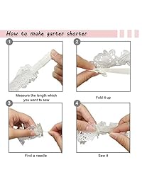 Liguero de encaje para novia, diseño floral