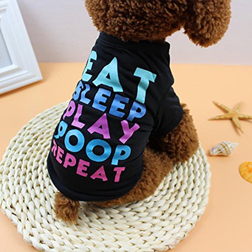 image for Howstar Pet Clothes Dogs Shirts Cute Printed Vest for Puppy Cat Soft S