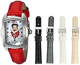 Invicta Women's 'Character Collection' Quartz Stainless Steel and Leather Casual Watch, Color:red (Model: 25249)