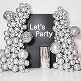 Chrome Metallic Silver Balloon Garland Arch Kit