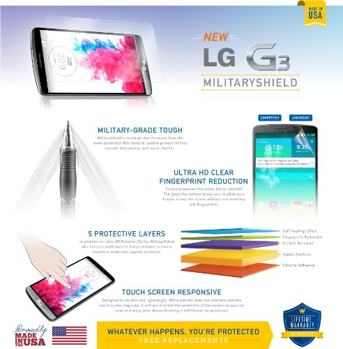 image for ArmorSuit MilitaryShield - LG G3 Screen Protector Anti-Bubble Ultra HD