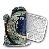 BOAOHG Doctor Dr Who Police Box Mice Custom Design Cool Gaming Mousepd Mouse Pad Mat 12 Oven Gloves and Pot Rack Or Oven Gloves On 100% Cotton High Heat Resistance