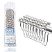AMS® Shower Curtain Hooks Rings - 100% Stainless Steel - Decorative with Polished Metal Frame,Set of 12 Rings (Chrome)
