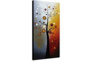 Wieco Art Life Tree Large Floral Oil Paintings on Canvas Wall Art Ready to Hang for Living Room Bedroom Home Decorations Modern 100% Hand Painted Stretched and Framed Grace Abstract Flowers Artwork
