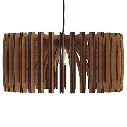 Wood Pendant Light - Modern Chandelier Lighting - Hanging Dining Lamp - Ceiling Light Fixture - Geometric Lamp - Minimal - Contemporary