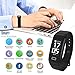 Wireless Fitness Activity Tracker Smart Bracelet Watch Wristband Blood Pressure Heart Rate Calorie Tracker Pedometer Sport Sleep Monitor Waterproof for Android IOS Phone