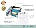 Polite Society Recipe Cards and Box Set - 24 4x6 Recipe Cards - Durable Tin Box - Sky Blue Floral Print with Gold Finish - Keep Recipes Protected and Organized