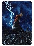 Officially Licensed Marvel Avengers 2 Age of Ultron Themed Fleece Throw Blanket (Thor)