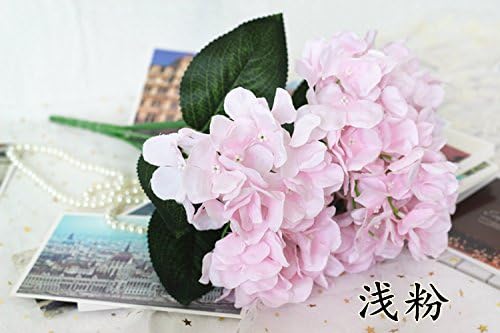 JIALE3536 Flores Artificiales,Flores De Seda,Decorativas Ramo 6 Head Hydrangea Wedding Garland Arch Diy Simulation Sakura Silk Flower Decoration,Light Pink