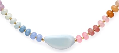Collier Gummy Stones Acier Plaqué Or Bijoux pour femmes