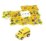 Liberty Imports Puzzle Vehicle Battery Operated Car Playset - 15 Pcs (Assorted Styles)