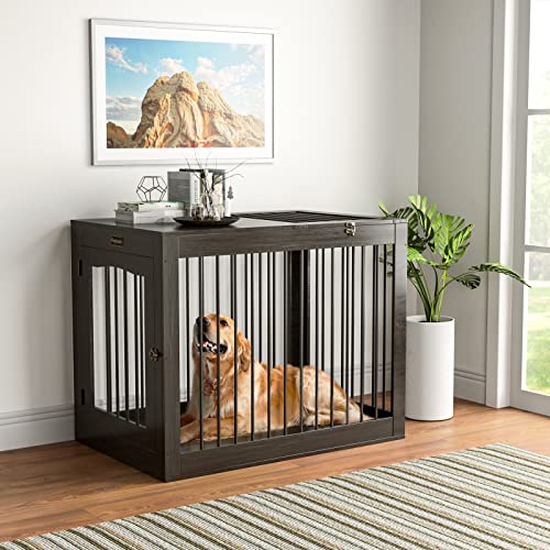 Wooden Dog Crate End Table Large, Furniture Style Dog Crates, Dog