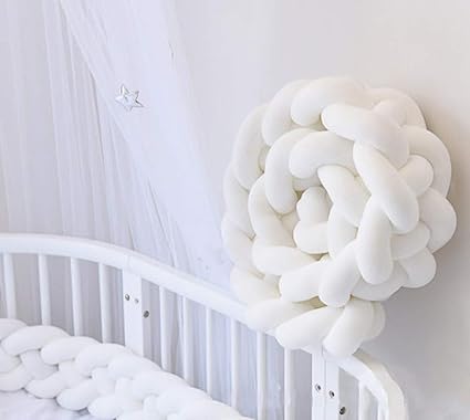 Railonch Tour De Lit Bebe Coussin Serpent Coussin Tresse Pare Chocs Velours Bebe Protection Chambre Decor 2cm 360cm Amazon Fr Bebes Puericulture