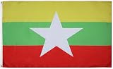 AZ FLAG Burma Flag 3x5 ft 100D Polyester with 2 Brass Grommets Myanmar