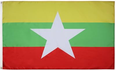 AZ FLAG Burma Flag 3x5 ft 100D Polyester with 2 Brass Grommets Myanmar
