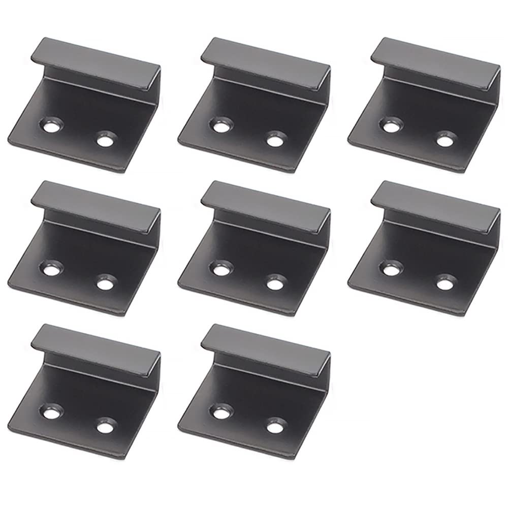 Tile Hanger Bracket, 8PCS 15mm Stainless Steel Ceramic Tile Display Bracket, Wall Hanger Fastener Bracket Wall Hook Picture Hooks (Black)