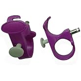 Needle Puller, 3 in 1 Thread Cutter Sewing Thimble Shielded Protector Pin Needles Quilting Craft Accessories DIY Sewing Tools(Purple)