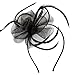 Acecharming Fascinators Hat Flower Sinamay Feather Headband Cocktail Tea Party Headwear Hat Girls and Women
