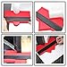 10 Inch Widen Contour Gauge Duplicator, Contour Tool Profile Guide for Woodworking Project Copy Layout Shape and Tracing Pipe Tile Cutting Measuring Tool, Extra Measure Depth (Red)