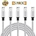 iPhone Charger, MFi Certified Lightning Cable, 5 Pack (3FT) Nylon Braided Fast Charging Cable USB Charger Data Sync Cord Compatible with iPhone 7/7 Plus/X 10/XS Max/XS/XR/8/8 Plus/6S Plus/6S/6/5S More