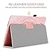 DUEDUE for Samsung Galaxy Tab E 9.6 Case, Sparkly Glitter Slim Faux Leather Folio Stand Full Protective Cover for Galaxy Tab E Wi-Fi/Tab E Nook 9.6 Inch Tablet SM-T560/T561/T565/T567V,Rose Gold