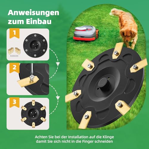 i105E Replacement Blades + Blade Plate + 30 Screws Compatible with Segway Navimow i105E, i108E, i110N, i205 AWD, i208 AWD Robotic Lawnmower Replacement Parts - i205 AWD Blade Disc Accessories for Segway