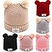 Vovotrade Adorable Cute Baby Hats Children Ball Cap Letter Warm Winter Hats Knitted Wool Hemming