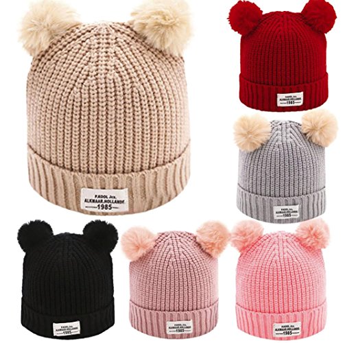 Vovotrade Adorable Cute Baby Hats Children Ball Cap Letter Warm Winter Hats Knitted Wool Hemming Vovotrade Adorable Cute Baby Hats Children Ball Cap Letter Warm Winter Hats Knitted Wool Hemming