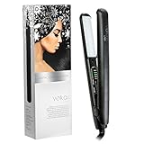 Vokai Labs Digital Ionic Ceramic Flat Iron Hair Straightener and Curler, 1 Inch with 5 Heat Control Settings, Auto shutoff