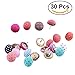 NUOLUX 30pcs Cute Push Pins Polka Dots Mushroom Shape Pushpin Decorative DIY Tool for School Home and Office Use (Random Color)