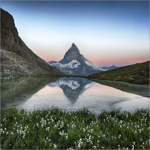 Acrylic print 60 x 60 cm: Matterhorn at dawn, Switzerland by Frank Fischbach