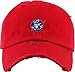KBSV-044 RED Spaceship Vintage Dad Hat Baseball Cap Polo Style Adjustable