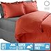 Nestl Orange Duvet Cover Queen Size - Soft Queen Duvet Cover Set, 3 Piece Double Brushed Queen Size Duvet Covers with Button Closure, 1 Duvet Cover 90x90 inches and 2 Pillow Shams