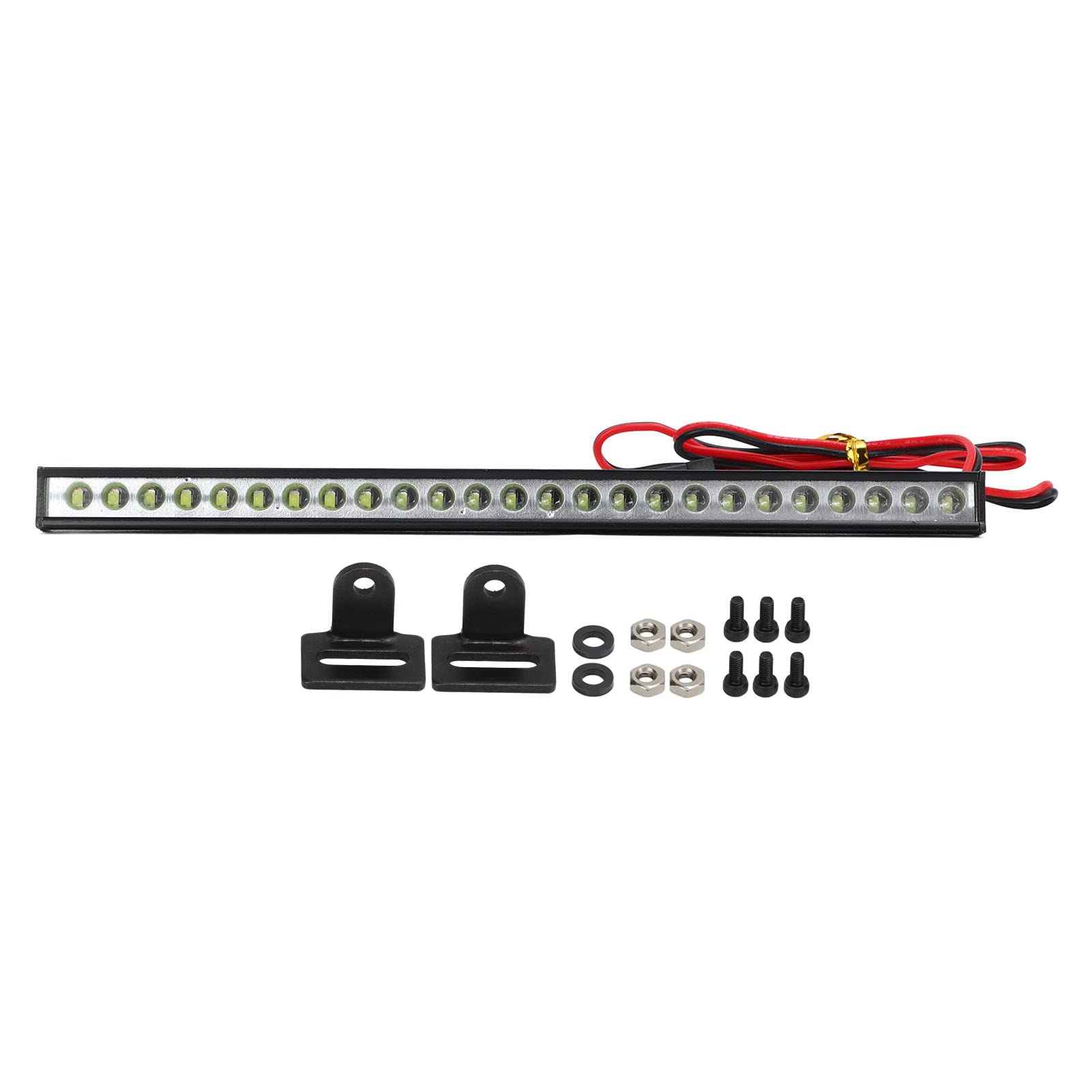 Mini RC Car Roof Lamp Bar, High Brightness 25 LED Light Bar DIY Accessory for 1/8 1/10 1/12 1/14 RC Vehicle 5‑14.8V