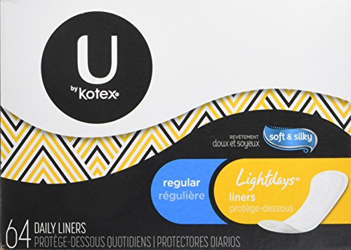 Kotex Natural Balance Lightdays Liners, Regular -64 ct.