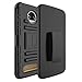 Motorola Moto Z2 Force Case, Zenic Full-Body Heavy Duty Shockproof Protective Hybrid Case Cover with Swivel Belt Clip and Kickstand for Moto Z2 Force (Black)
