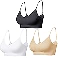 Comfyin Padded Bralette for Women Straps Sleep Bras Seamless Yoga Sport Bras