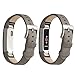bayite Leather Bands Compatible with Fitbit Alta and Alta HR, Suede Grey 5.5
