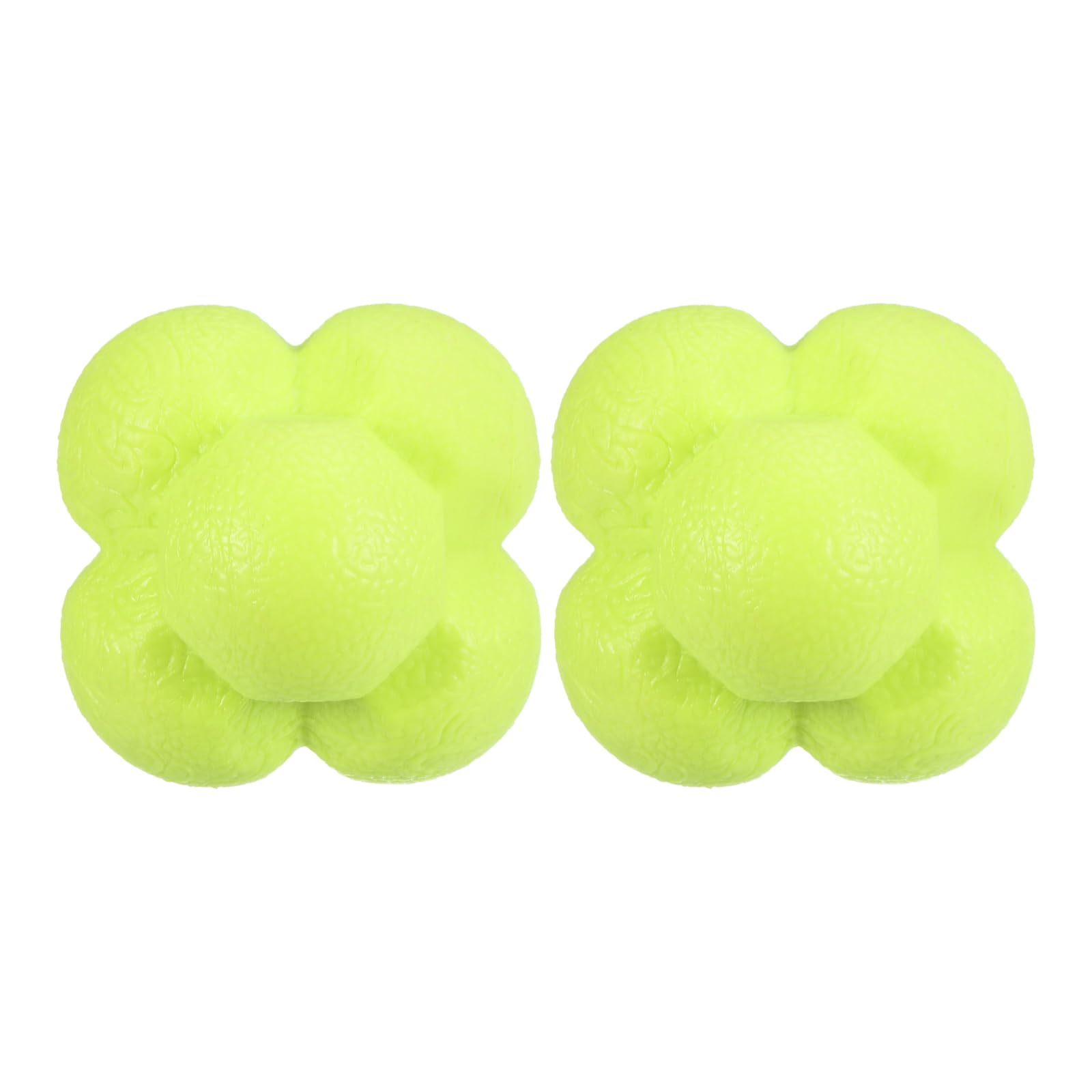 M METERXITY 2 Pack Reaction Ball - TPR High Difficulty Agility Training Ball Apply to Sports Exercise Daily Use (Yellow)