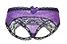 Sofishie Sexy Midnight Open Back Bow-Tie Panty/Panties/Underwear - Purple Lace - XL
